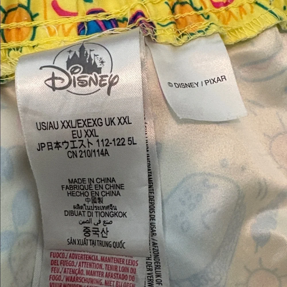 TOY STORY men’s graphic swim trunks size XXL yellow colorful vacation novelty